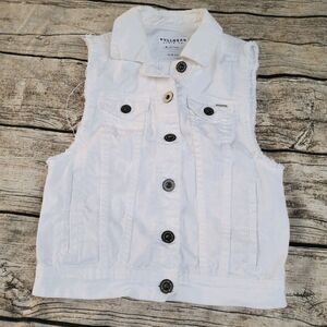 Bullhead  White  Denim Vest Slim Fit  size Small